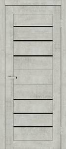 Дверь  Doors Smart С034 Бетон светлый (800*2000) ПВХ, черное стекло