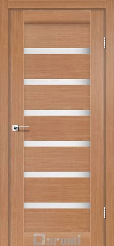 Дверь межкомнатная Darumi Vela Дуб натуральный (800*2000) стекло сатин белый