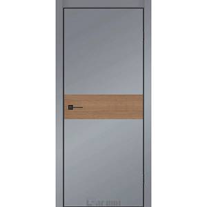 Дверне полотно Darumi  SINTRA MODERN-03 800 х 2000, Сріблястий блиск, декор.вставкаГоріх кендал+алюм. тор
