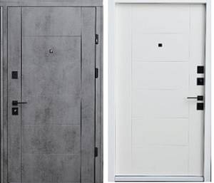 Двері вхідні Straj  Parallel Securemme  (860/870*2040) Бетон темний/Білийматовий