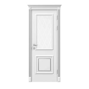 Дверь Rodos Lauraсо стеклом, белый мат 0,80х2