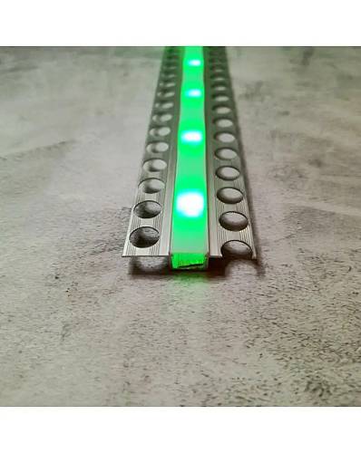 Світлодіодний профіль для світловодів врізний Baby LED без кришки 1,0 м.