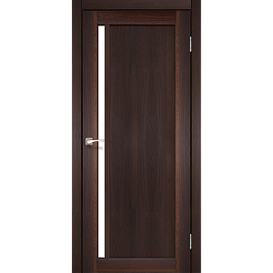 Дверь Korfad OR-06 орех 800х2000 стекло сатин белый