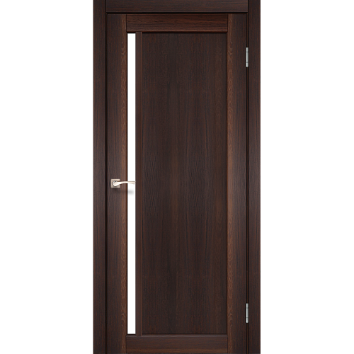 Дверь Korfad OR-06 орех 800х2000 стекло сатин белый