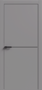 Дверь Терминус LIGHT ПК-05 (800*2000мм) Сірий ПП  глуха, чорний торець, чорний молдінг