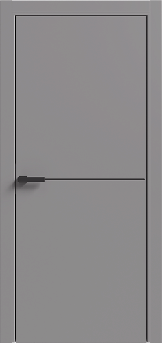 Дверь Терминус LIGHT ПК-05 (800*2000мм) Сірий ПП  глуха, чорний торець, чорний молдінг