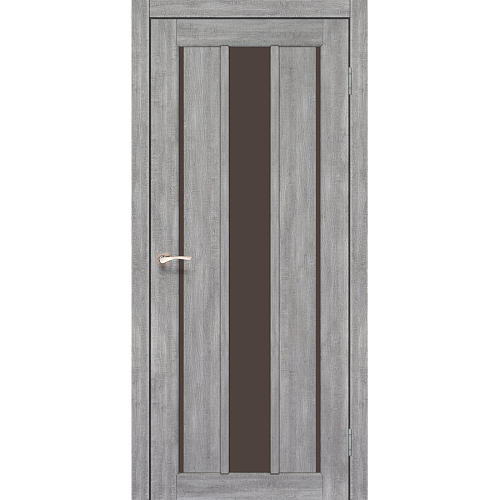 Дверь Korfad Deluxe Venecia Deluxe VND-04 Эш-вайт 0,80х2 стекло бронза