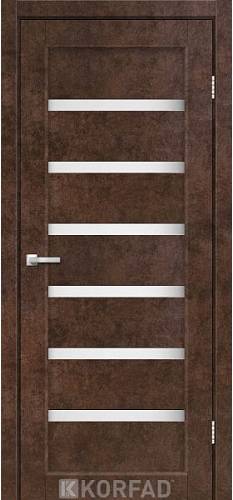 Двери Korfad Porto РR-01 арт бетон 0,80х2 стекло сатин белый