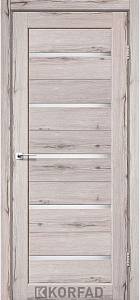 Двери Korfad Porto РR-02 дуб нордик  0,80х2 стекло сатин белый