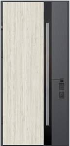 Двері вхідні Hardy St Securemme HPL Slim S Butterfly /Carbon grey (870*970*2050) стеклопакет