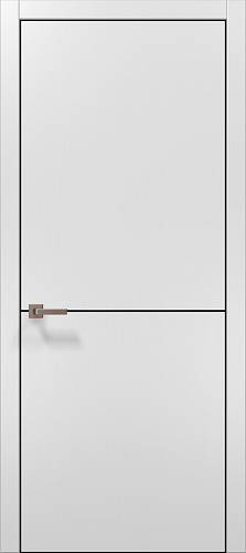 Дверь Doors TrentoT02M ВL белый (800*2000*42) ПВХ молдинг черный/торец черный с магнитным замком