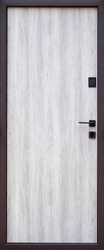 Двері вхідні Форт Нокс Гранд  Матовий цинк корич 8019+молд/Мат.цинк коричневий 850 права