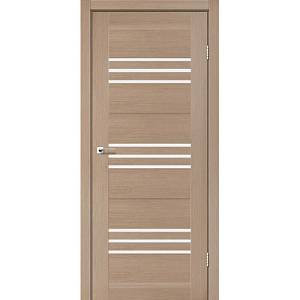 Двери межкомнатные Leador Sovana дуб мокко (800*2000) sincrolam, стекло сатин белый