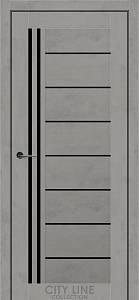 Дверне полотно City Line COLORADO Хромікс  Грей/Венге Савіола  Чорне скло(800*2000)