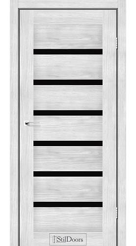 Дверне полотно FLORIDA StilDoors Сандал (800*2000) ПВХ, стекло черное (СК)