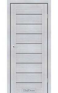 Дверне полотно TANZANIA StilDoors Кремовое дерево (800*2000) ПВХ, стекло черное