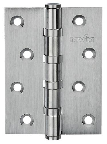 Петля MVM неразъемная врезная B-100 (100*75*2,5мм) унив. матовый хром AB(латунь) (шт)(1петля в 1 уп)