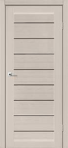 Дверь межкомнатная Leador Neapol дуб латте (700*2000) sincrolam, черное стекло