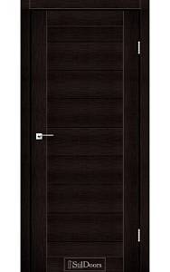 Дверне полотно TANZANIA StilDoors Венге премиум (800*2000) ПВХ, стекло черное