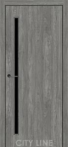 TWISTER City Line Express (600 х 2000, Артвуд  Грей, Чорне скло, Звичайна кромка)