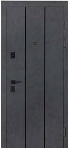 Двері Вхідні Булат Ультра (Квадро) мод.535 Бетон антрацит/ бетон сніжний 950права СЧ