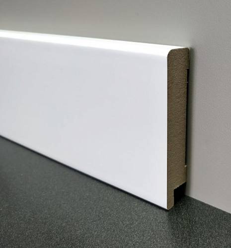 Плінтус МДФ Супер Профіль h 80(16мм) Білий ПП1680 (16*79*2800) (12шт/уп/26,7кг)