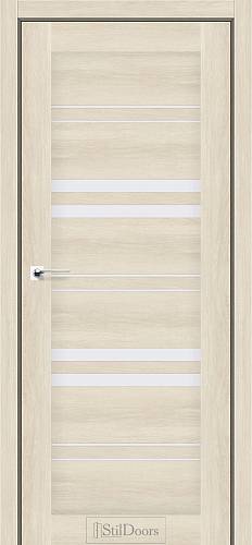 Дверне полотно СЛОВЕНІЯ StilDoors Atlantic крем (800*2000) ПВХ, скло сатин