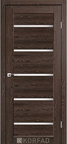Двери Korfad Porto РR-02 дуб марсала  0,80х2 стекло сатин белый