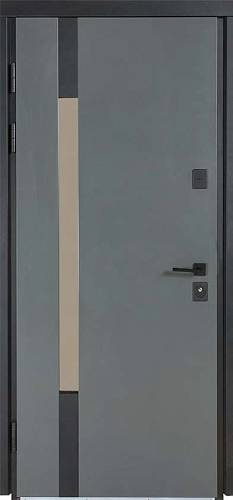 Двері Вхідні Булат Cottage мод 705/432 Metalic Anthracite/Вуличний білий атласний 950 права СДн