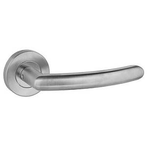 Ручка дверная Siba Marsliya круглая розета  нержавеющая сталь