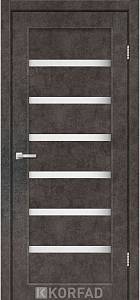Двери Korfad Porto РR-01 лофт бетон 0,80х2 стекло сатин белый