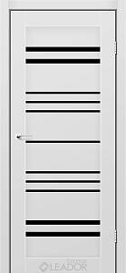 Дверне полотно Leador Express   ANDORA 600 х 2000, Клен Південний, Чорне скло