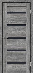 Дверь  Doors Smart С026 дуб сиерра (800*2000) ПВХ, черное стекло (Ск)