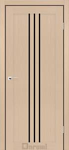 Дверь межкомнатная Darumi Christi Дуб боровий (800*2000) стекло черное