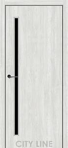 TWISTER City Line Express (600 х 2000, Артвуд  Жасмін, Чорне скло, Звичайна кромка)