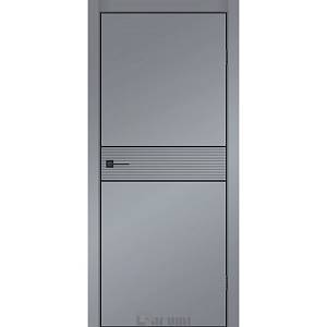 Дверне полотно Darumi  SINTRA MODERN-02 800 х 2000, Сріблястий блиск, Чорна+чорний торець