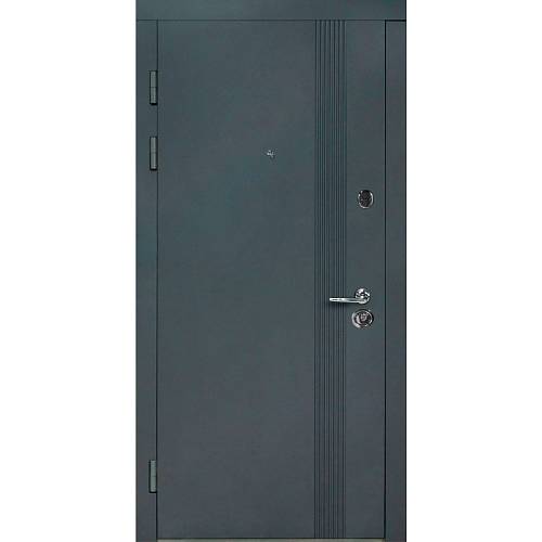 Двері Вхідні Булат К-61(квадро) мод 172 Графіт  матовий/білий супермат 950мм праві СДн