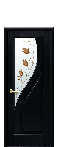 Дверне полотно Новий стиль Прима венге new (600*2000) ПВХ De Luxe рис. Р1 СНЯТО