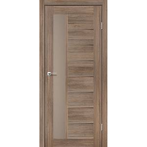 Дверь межкомнатная Leador Lorenza серое дерево (800*2000) sincrolam, стекло сатин бронза