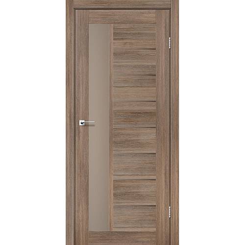 Дверь межкомнатная Leador Lorenza серое дерево (800*2000) sincrolam, стекло сатин бронза