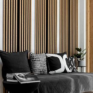 Панель Акустична Рейкова ТМ Marbet Woodline (2700*300*17мм) Дуб світлий (0,81 шт)