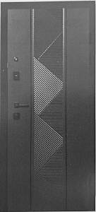 Двері вхідні Портала Люкс Бруклін Антрацит/ Гладке біле дерево 850*2040*84