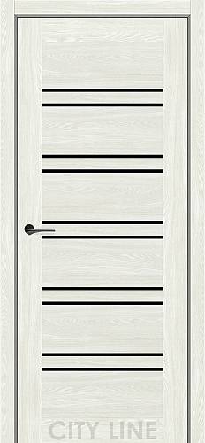 TERENZA City Line Express (400 х 2000, Дуб Ангора, Чорне скло)