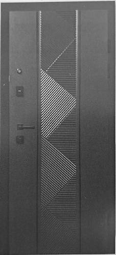 Двері вхідні Портала Люкс Бруклін Антрацит/ Гладке біле дерево 850*2040*84