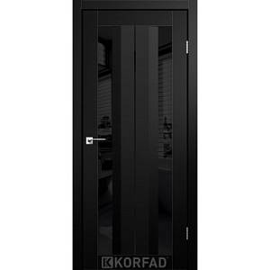 Двери Korfad Aliano AL-01 Super Pet черная 800*2000 зеркало черное двухстороннее