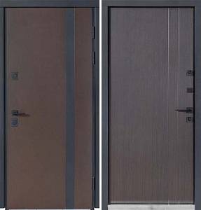Двері Вхідні БулатТермо Хаус Мод703/191 Венге темний/вулична венге темний 850ліва(терморозрив) СЧ