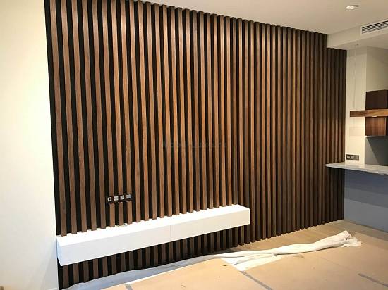 Декоративна акустична панель Горіх Каналето 300*2800*18мм