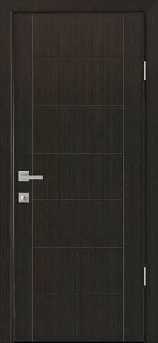 Дверне полотно Новий стиль Рина венге new (600*2000) ПВХ De Luxe глухая с гравировкой termopack UM