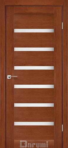 Дверь межкомнатная Darumi Vela Орех роял (800*2000) стекло сатин белый