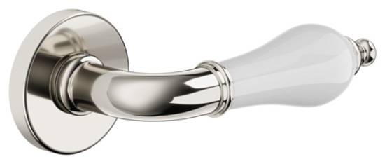 Дверна ручка DND Monica ONV+P1 нікель/біла порцеляна